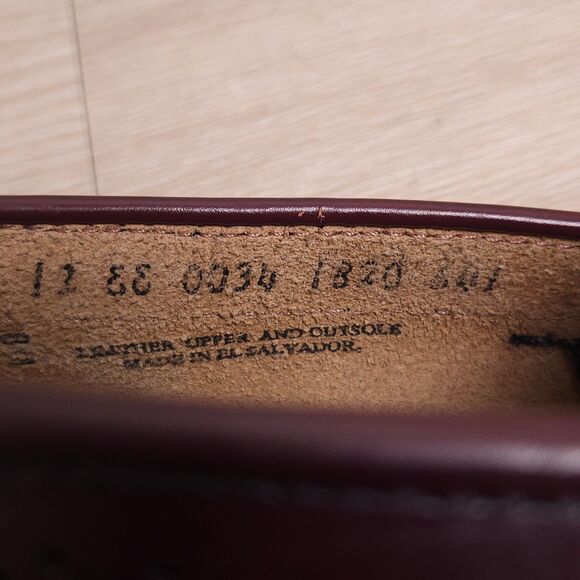 GH Bass & Co Weejuns Leather Loafers Dress Shoes Mens Size 12 Burgundy - Picture 16 of 16